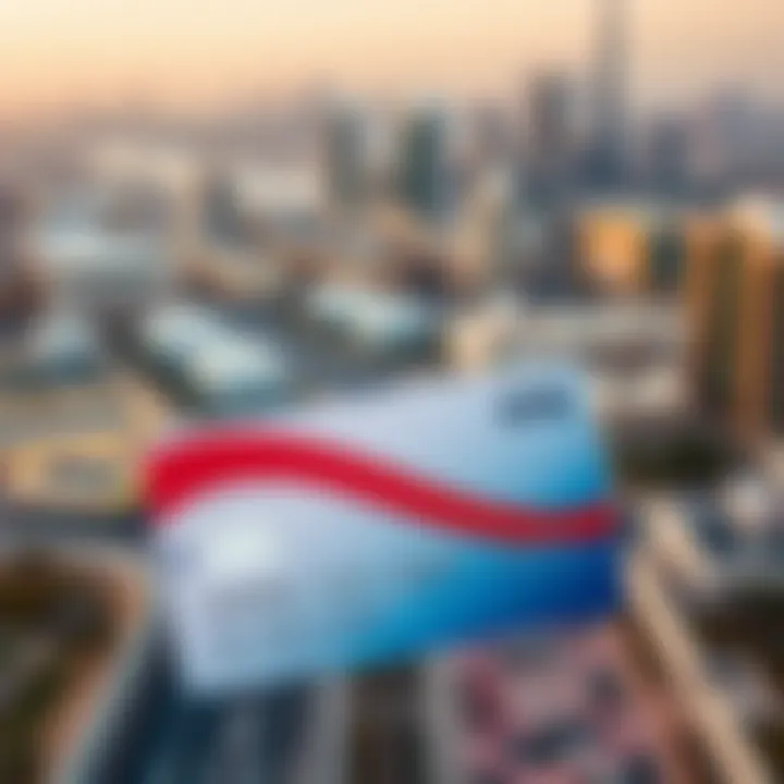 RTA Nol Card displayed with Dubai skyline in background