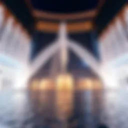 Stunning view of the water dance performance at Dubai Mall