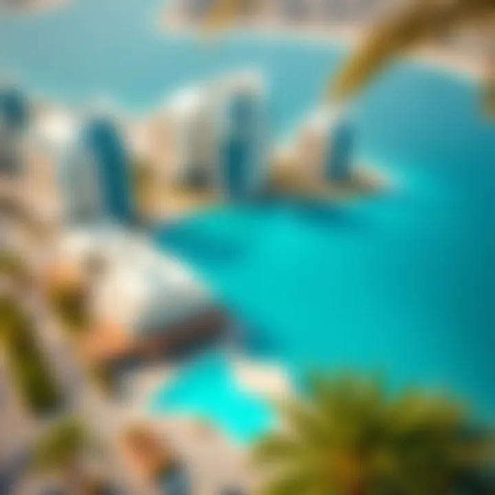 Aerial view of Westar Azure, illustrating its prime location in Dubai