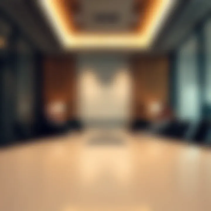 Business meeting taking place in a conference room at World Trade Center Dubai