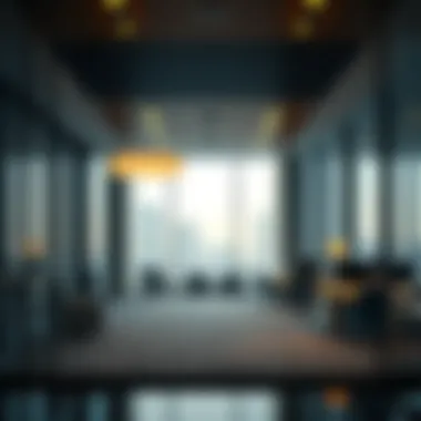 Interior of a modern office space within World Trade Center Dubai